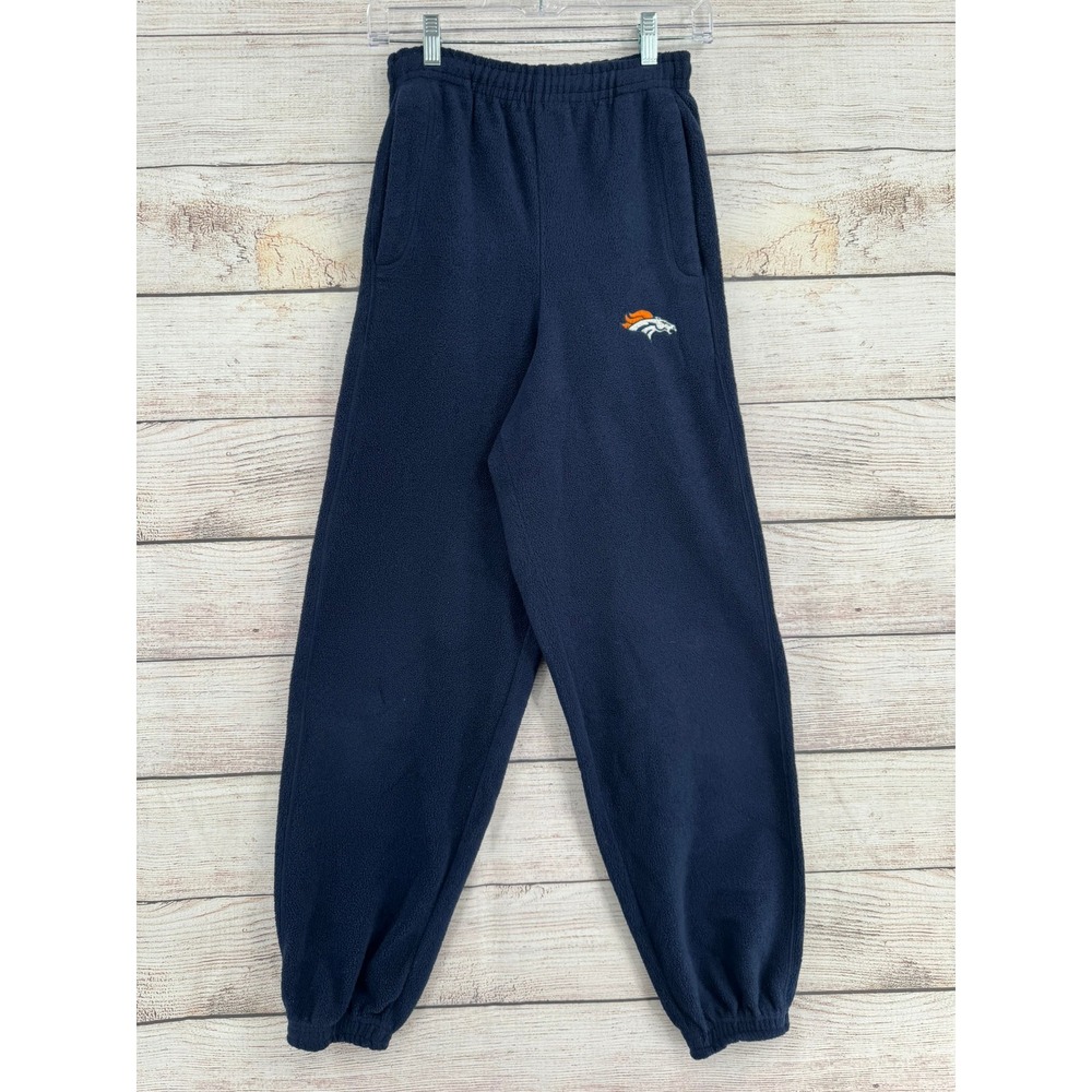 Vintage 1998 The Edge Sweatpants Mens Small Navy Blue Denver Broncos Fleece NFL